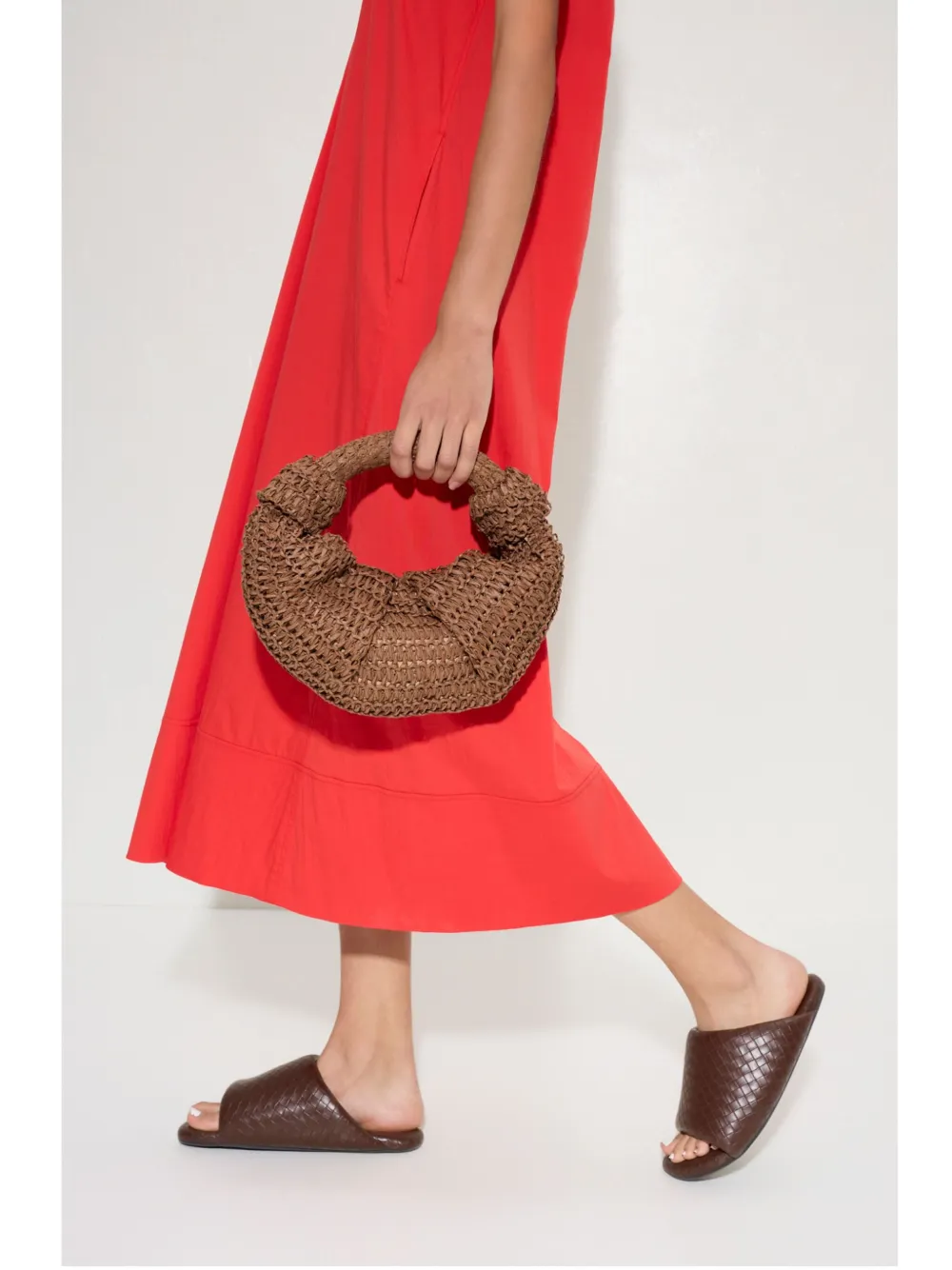 Simon Miller Woven-design Bubble Slides In Brown