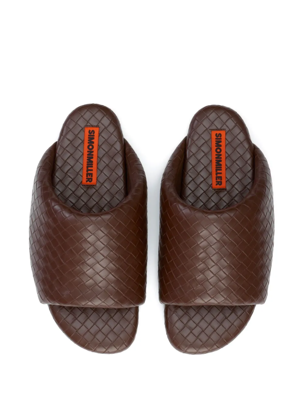 Simon Miller woven-design bubble slides Brown