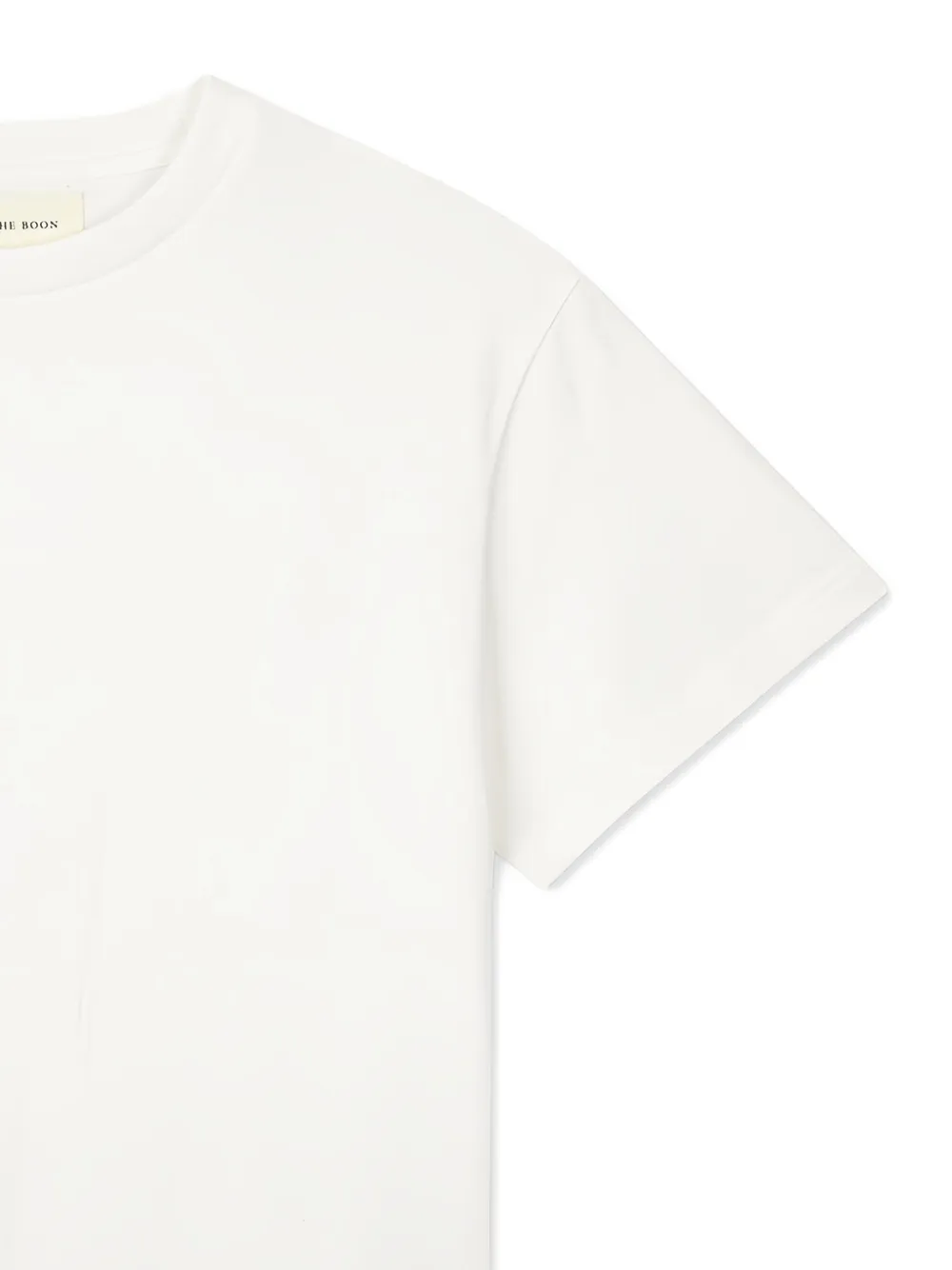 Man On The Boon. Katoenen T-shirt met ronde hals Wit
