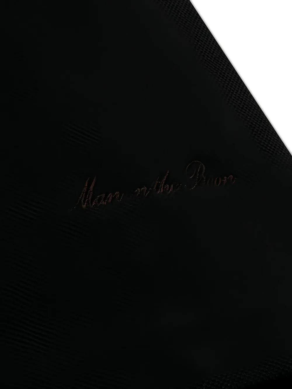 Man On The Boon. Piqué poloshirt Zwart