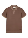 Man On The Boon. cotton polo shirt - Brown