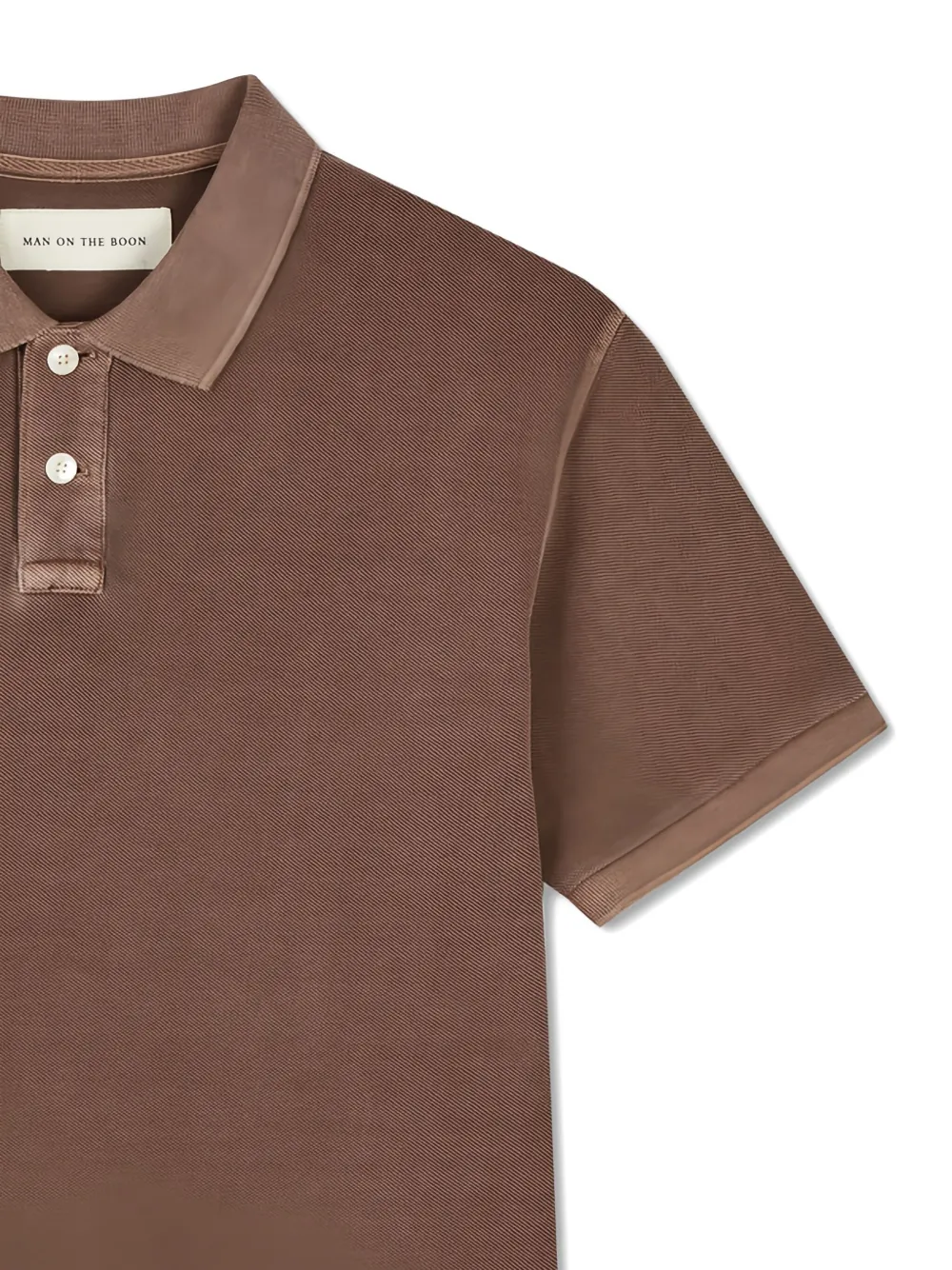 Man On The Boon. Katoenen poloshirt Bruin