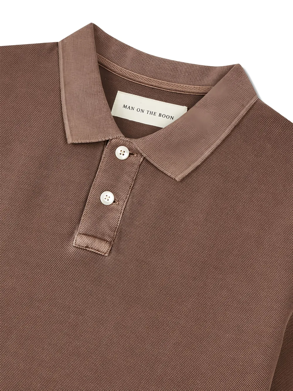 Man On The Boon. Katoenen poloshirt Bruin