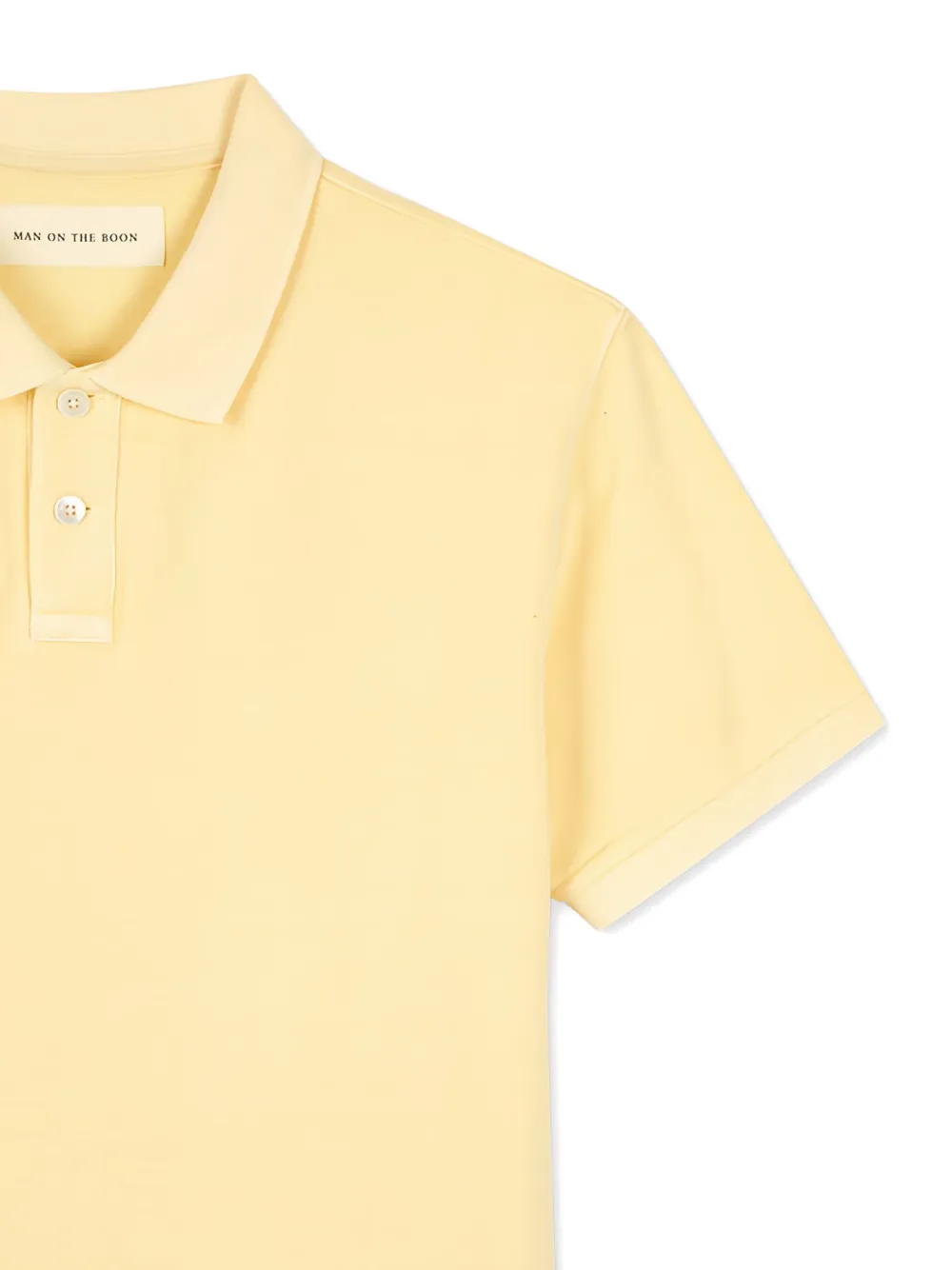 Man On The Boon. Katoenen poloshirt Geel