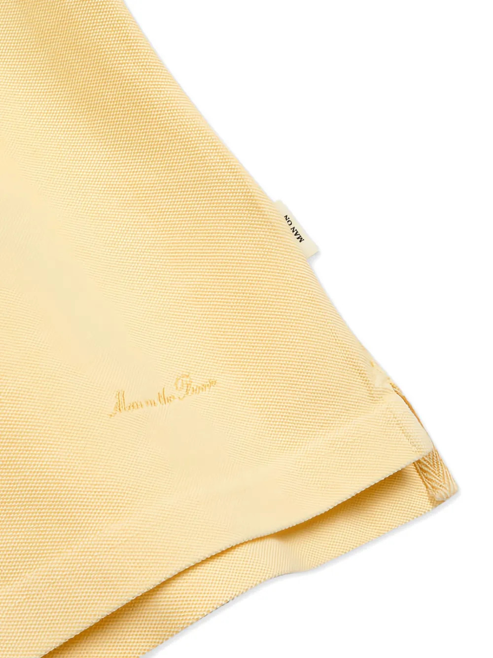 Man On The Boon. Katoenen poloshirt Geel