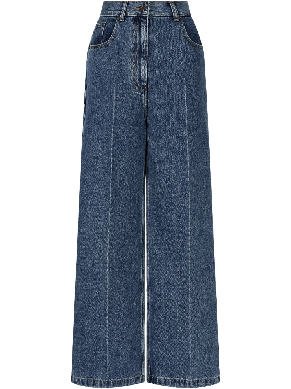 pressed-crease jeans