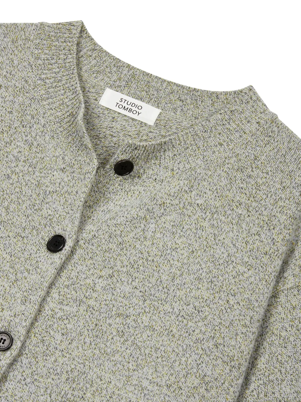 Studio Tomboy Round-neck Cardigan In Gray