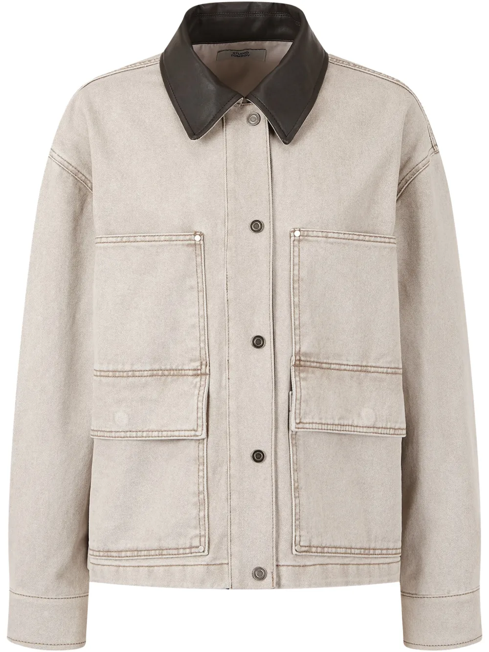 contrast-collar jacket