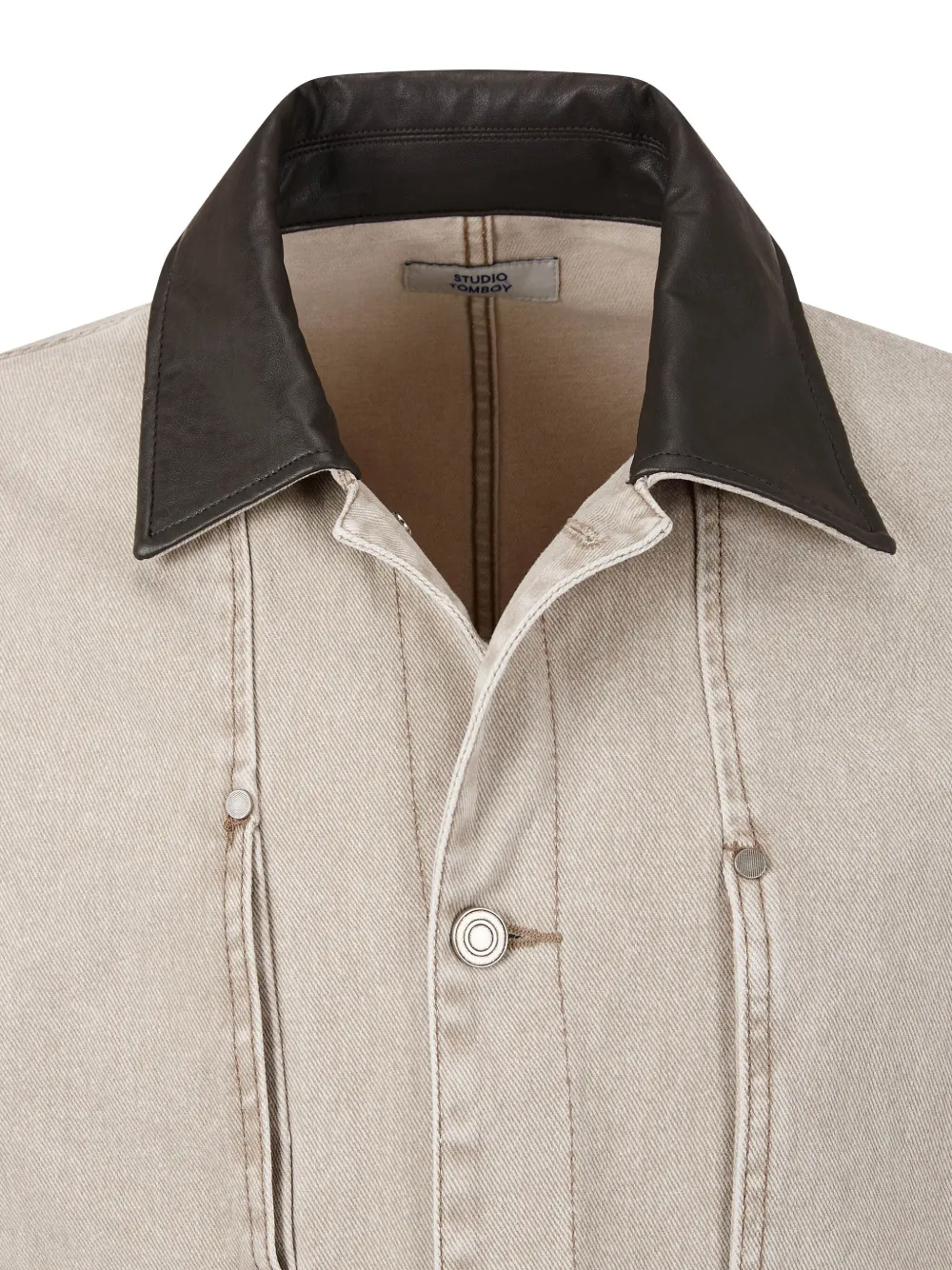 STUDIO TOMBOY Jack met contrasterende kraag Beige