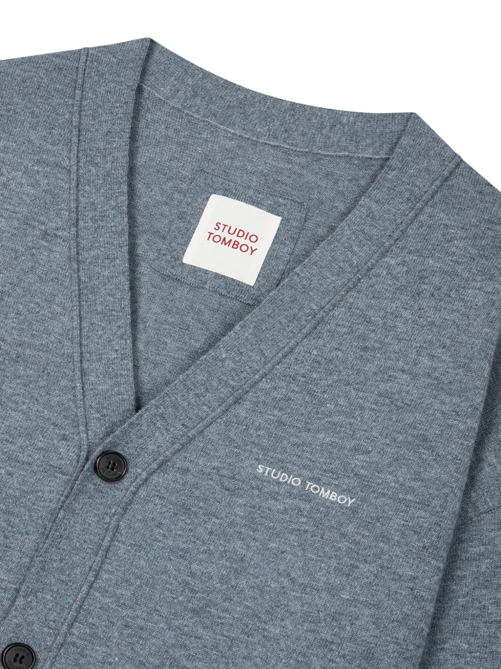 Studio Tomboy V-neck Cardigan In Blue