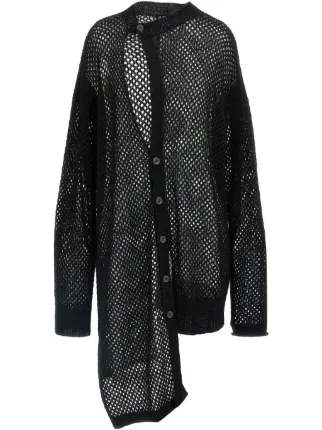 Yohji Yamamoto アシンメトリー カーディガン | ブラック