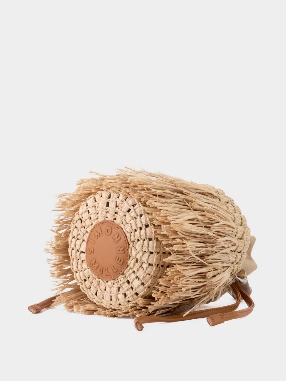 Simon Miller Tiki Fringe Bucket Bag In Nude