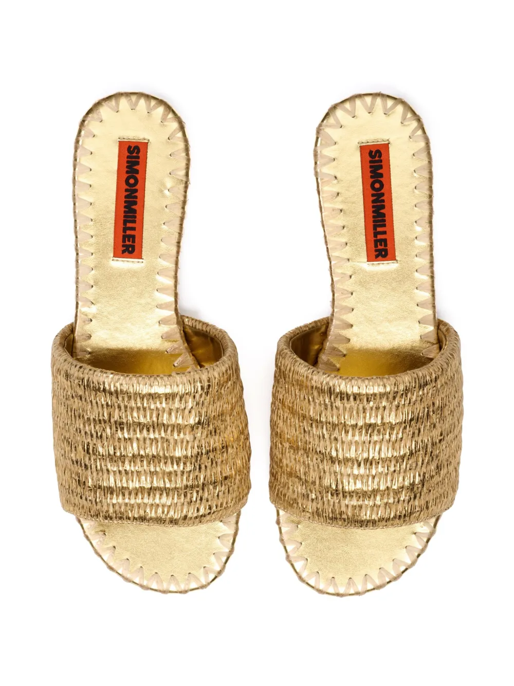 Simon Miller Raffia Salerno slides Gold