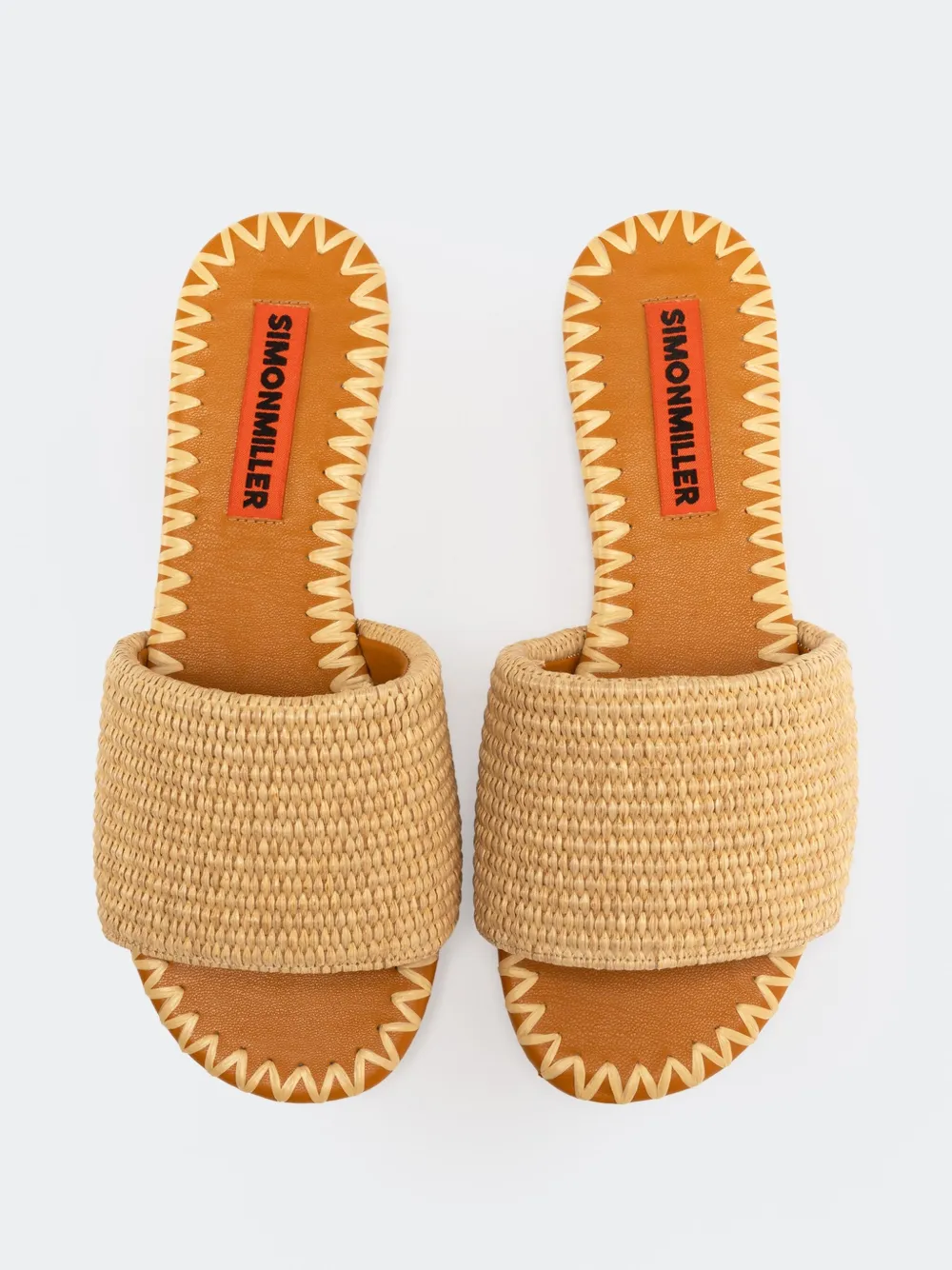 Simon Miller Raffia Salerno slides Neutrals