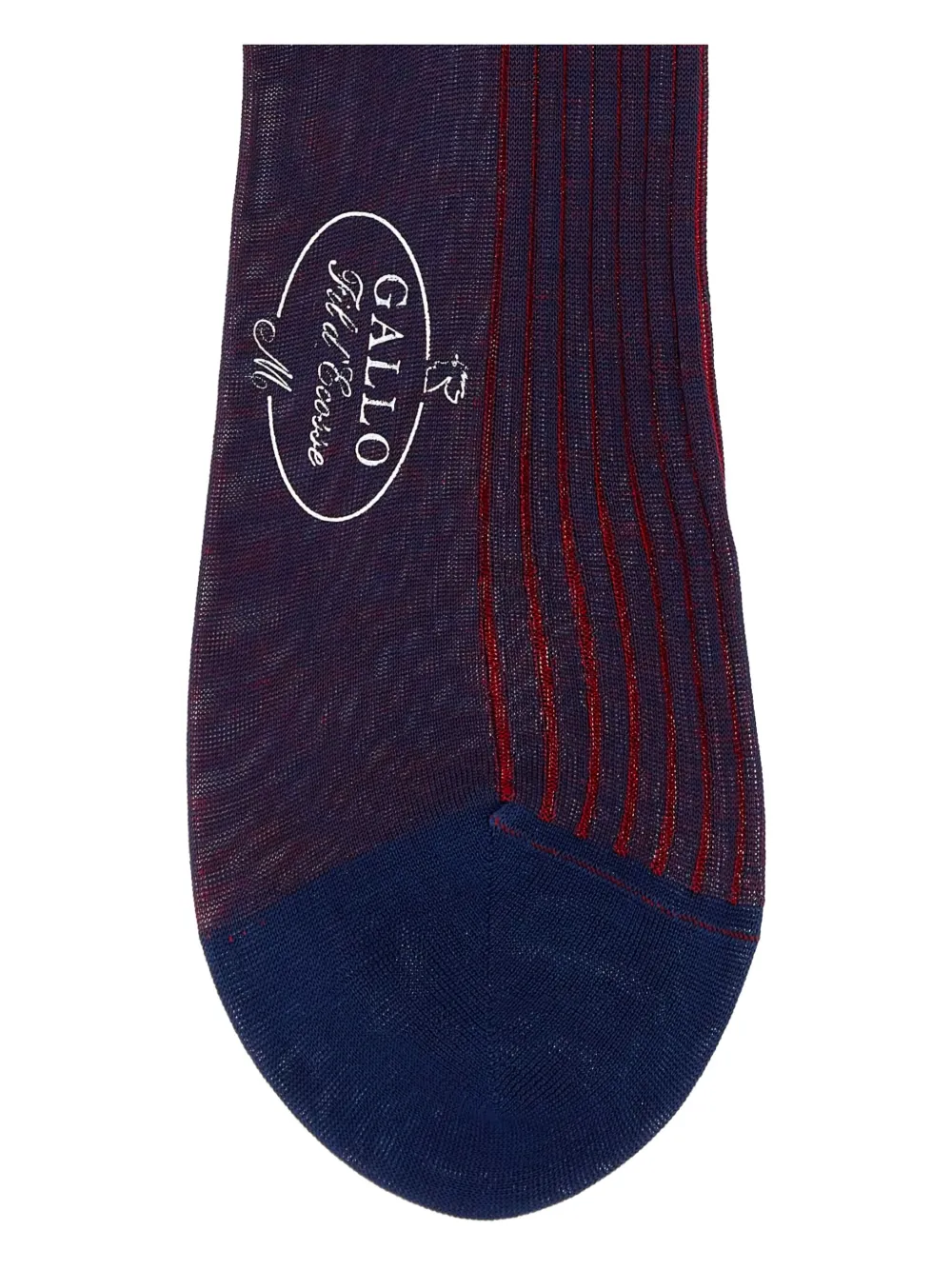 Gallo Two-tone Cotton Socks In Blue