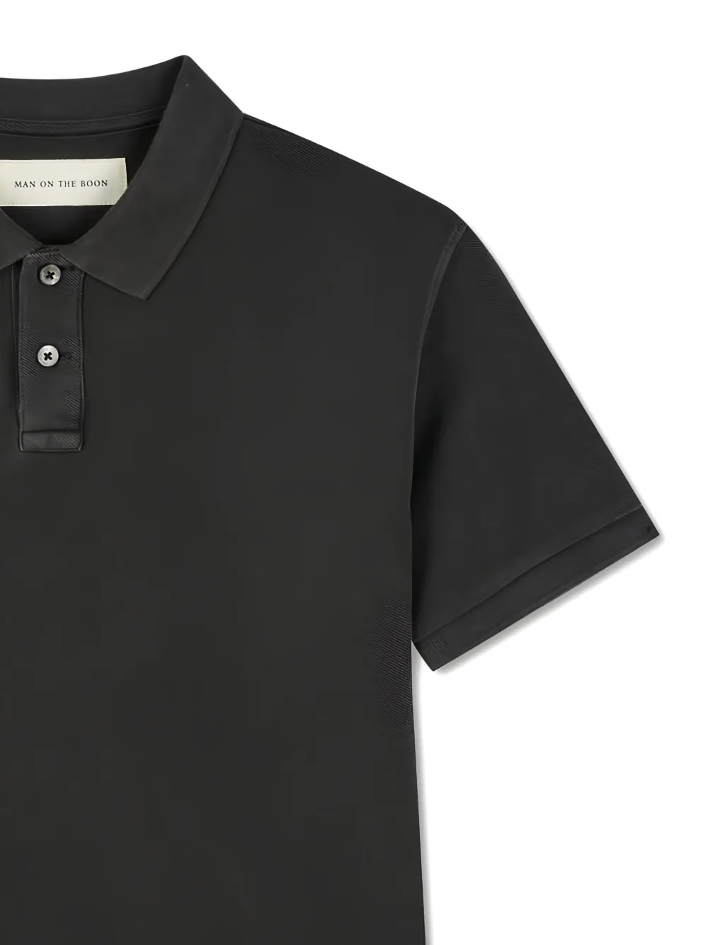 Man On The Boon. Katoenen poloshirt Grijs