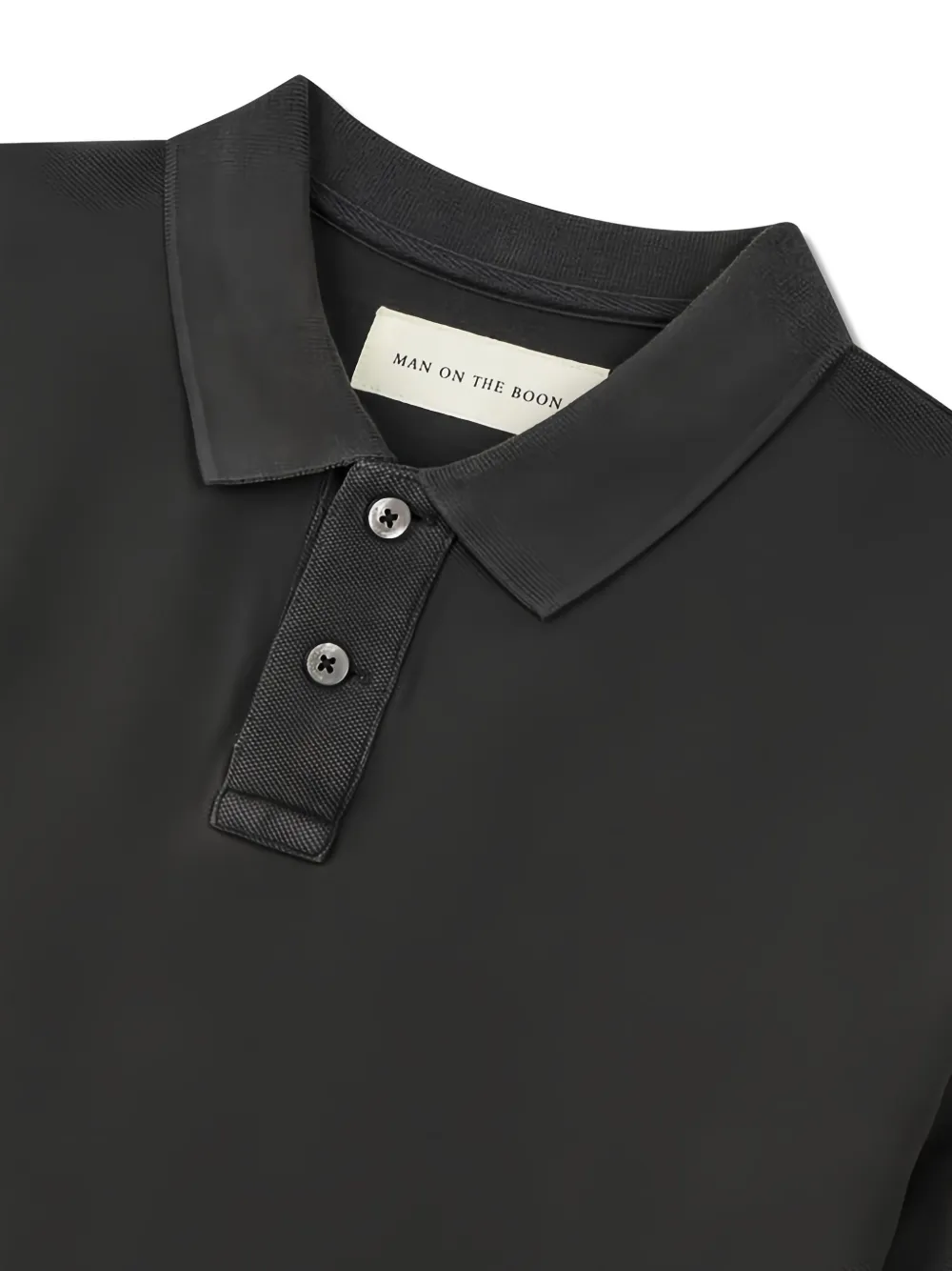 Man On The Boon. Katoenen poloshirt Grijs