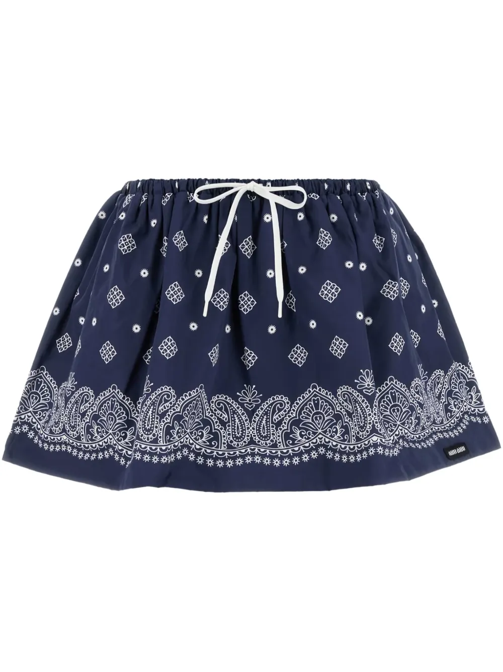 Miu Miu minijupe à motif cachemire | bleu | Image 1