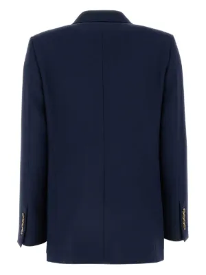 新品 VALENTINO ネイビー テーラードジャケット Vロゴ 36 VALENTINO - 新品 VALENTINO ネイビー テーラードジャケット V