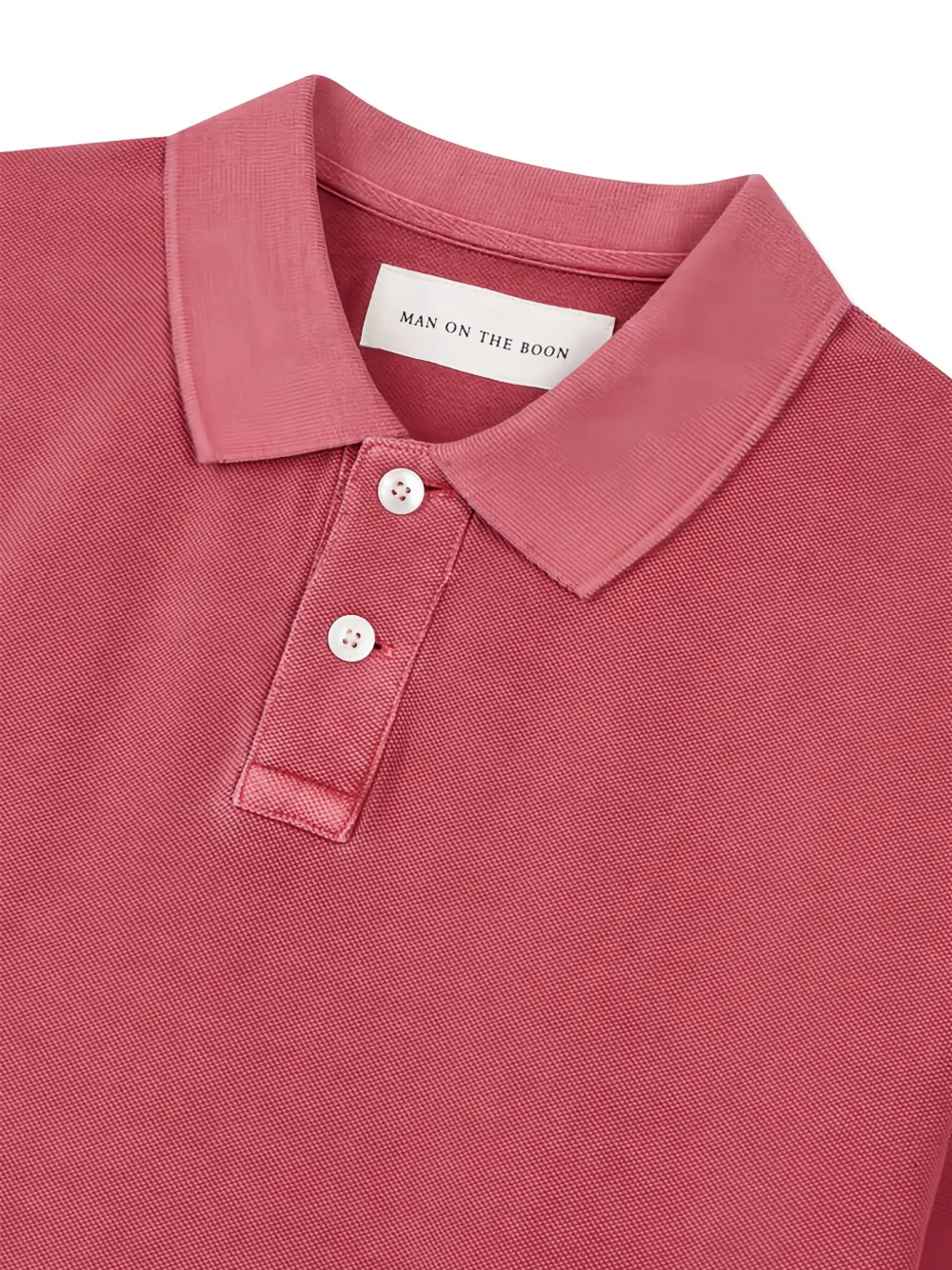 Man On The Boon. Piqué poloshirt Rood