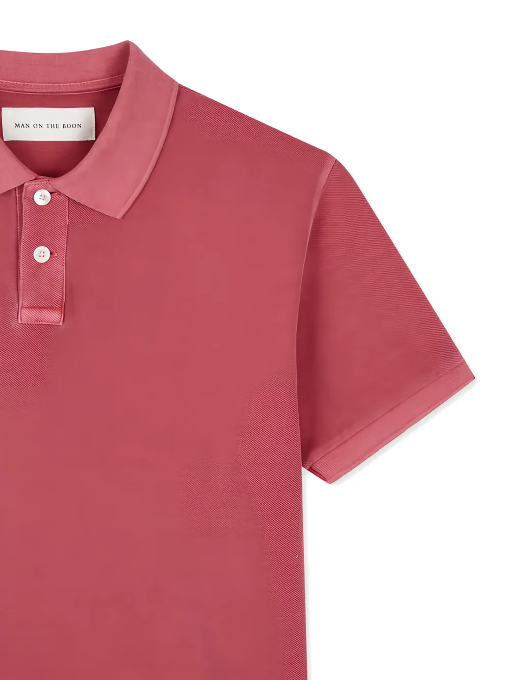 Man On The Boon. Piqué poloshirt Rood