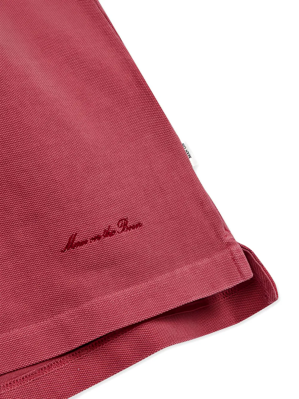 Man On The Boon. Piqué poloshirt Rood
