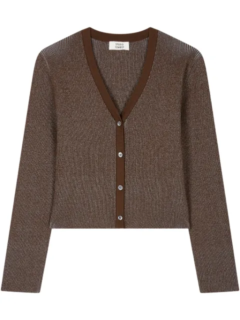 STUDIO TOMBOY V-neck ribbed-knit cardigan