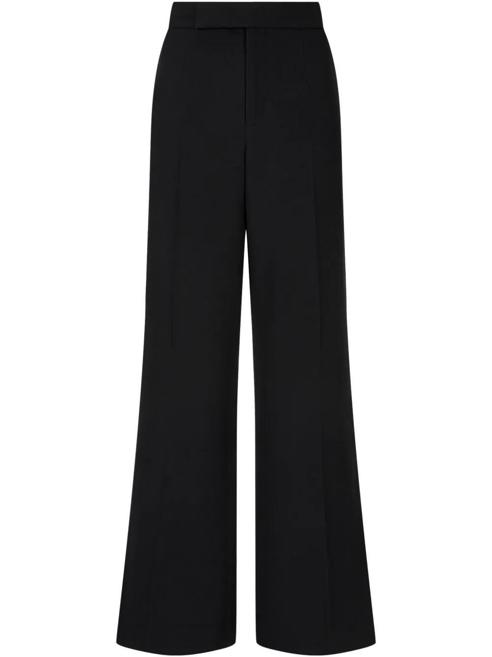 pressed-crease trousers