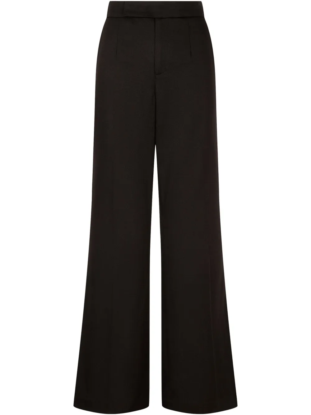 pressed-crease trousers