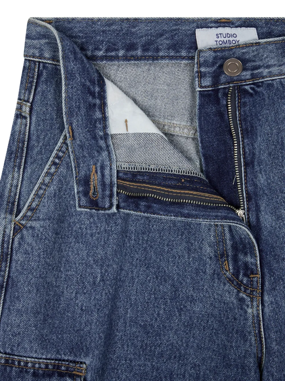 Studio Tomboy Cargo Shorts In Blue