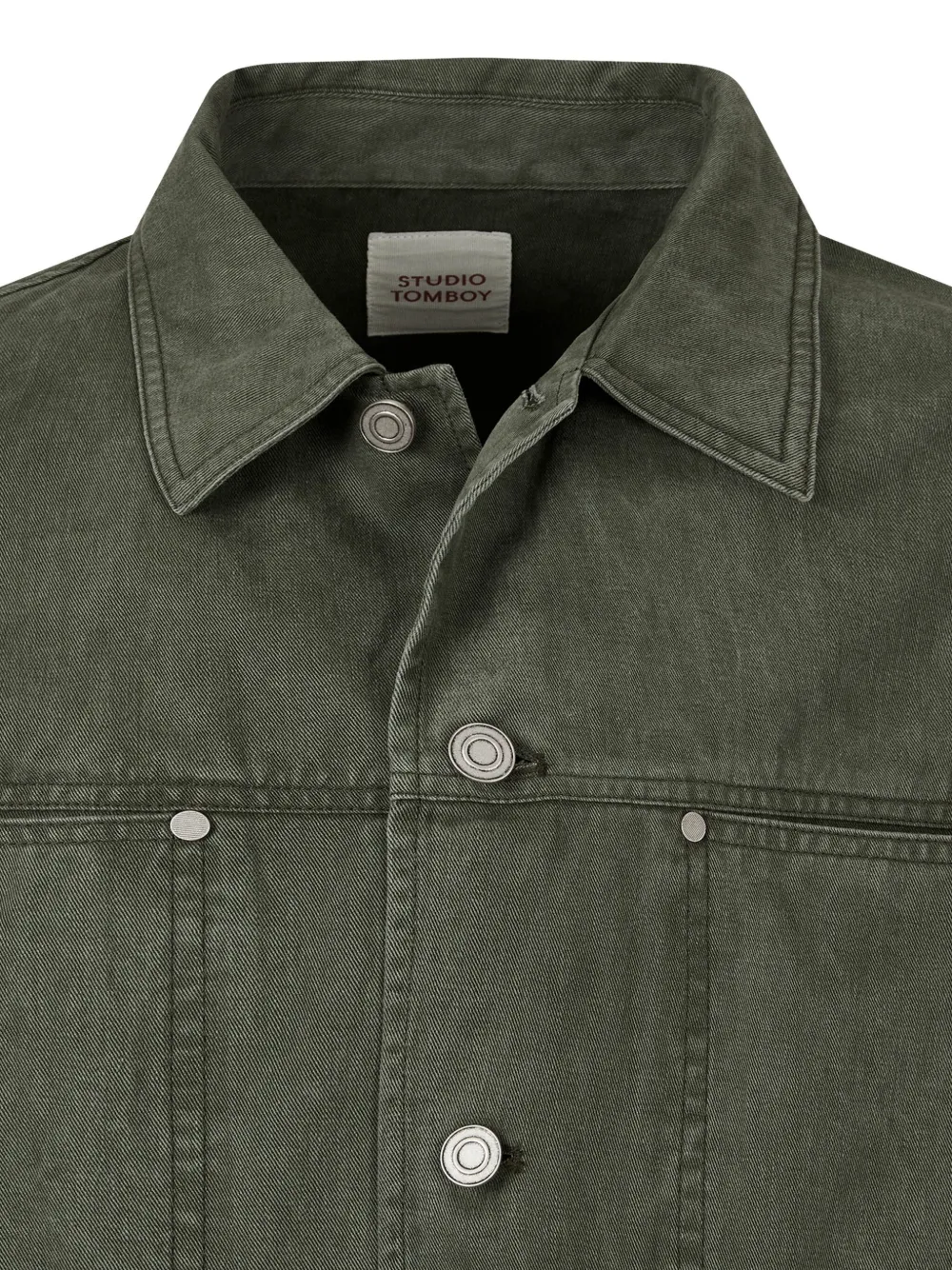 STUDIO TOMBOY Denim shirtjack Groen