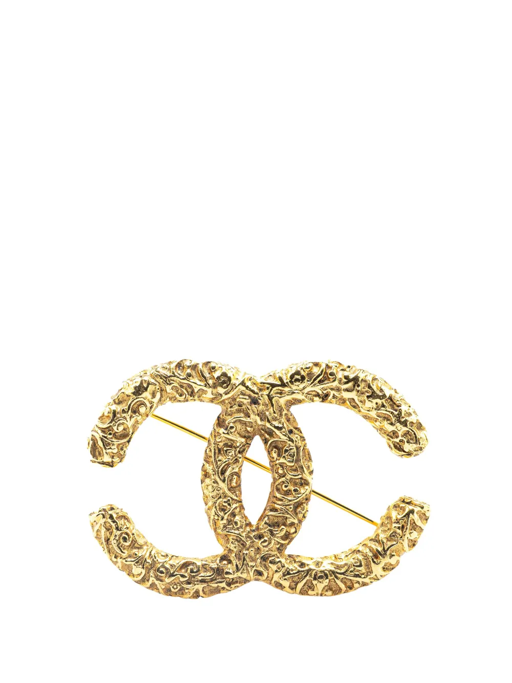 CHANEL Pre-Owned 1993 Gold Plated CC Brooch costume brooch | Gold | Image 1