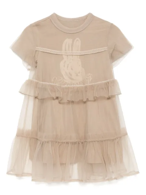 jnby by JNBY vestido con conejo estampado