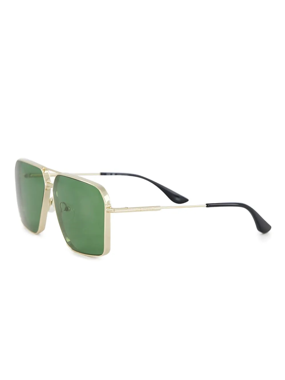Alexander McQueen Eyewear Zonnebril met vierkant montuur Goud