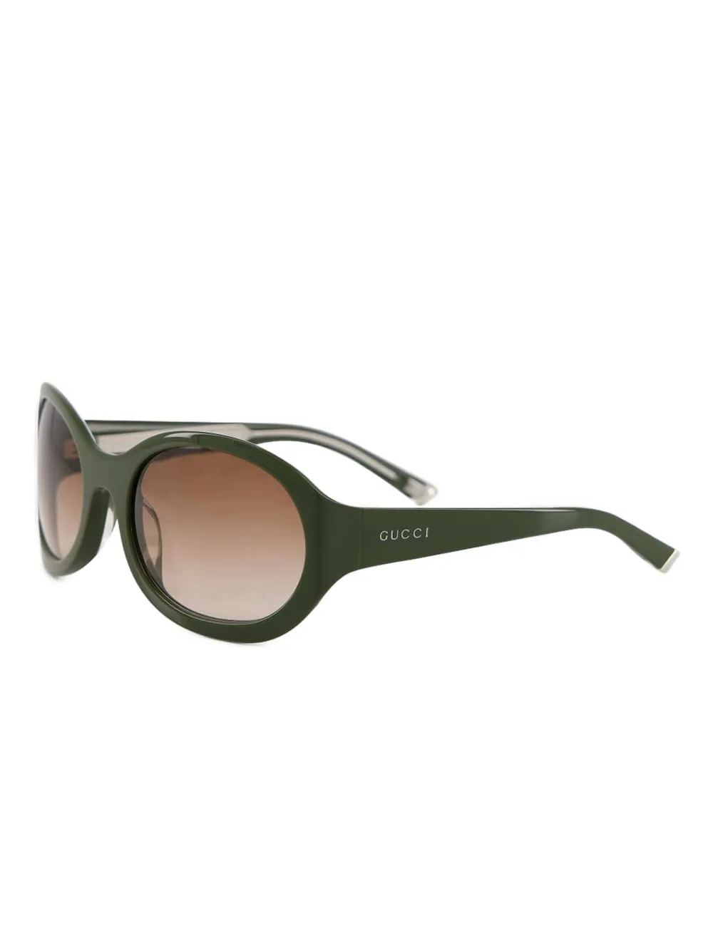 Gucci Eyewear Zonnebril met gegraveerd logo Groen