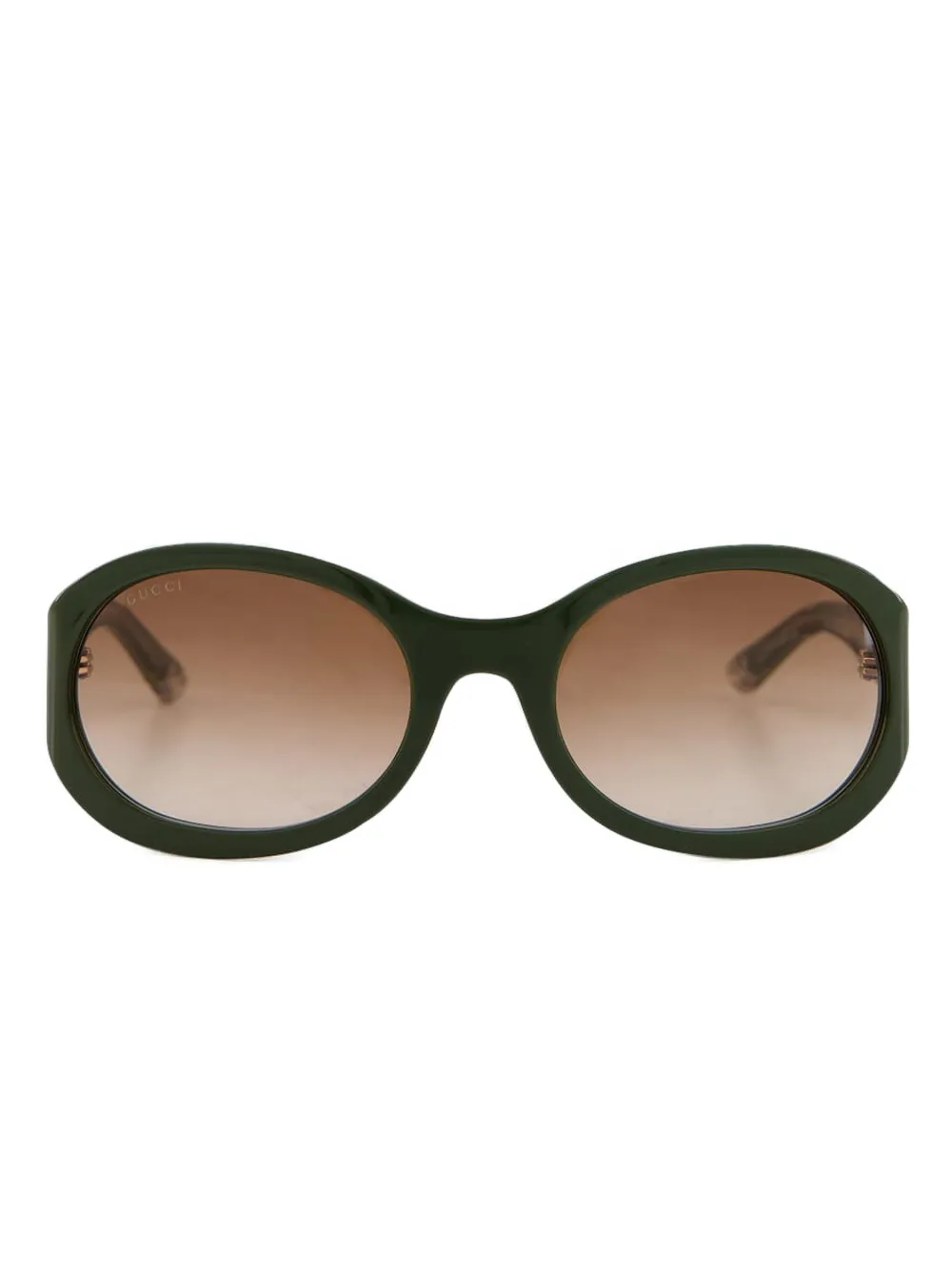 Gucci Eyewear Occhiali da sole con logo inciso - Verde