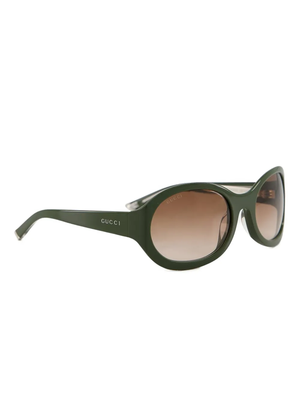 Gucci Eyewear Zonnebril met gegraveerd logo - Groen