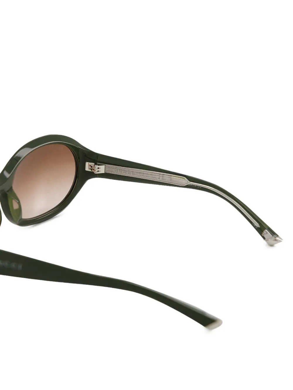 Gucci Eyewear Zonnebril met gegraveerd logo Groen