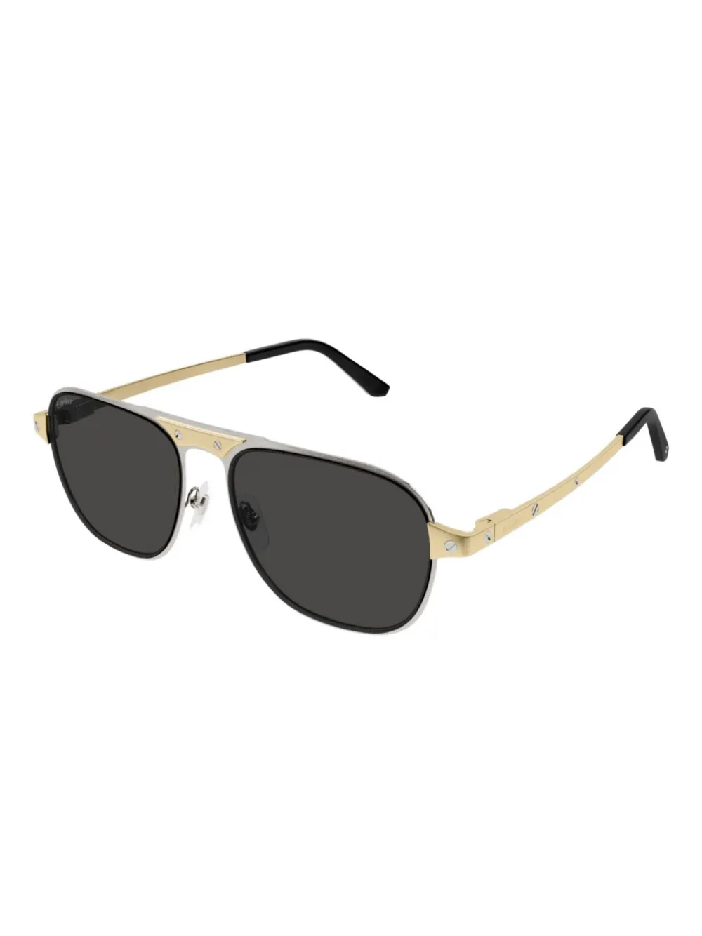 Cartier Eyewear Zonnebril met vierkant montuur Goud