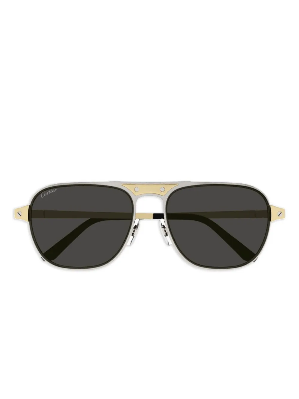 Cartier Eyewear Zonnebril met vierkant montuur Goud