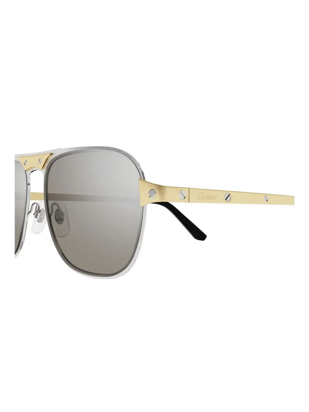 Cartier Eyewear Zonnebril met vierkant montuur Goud