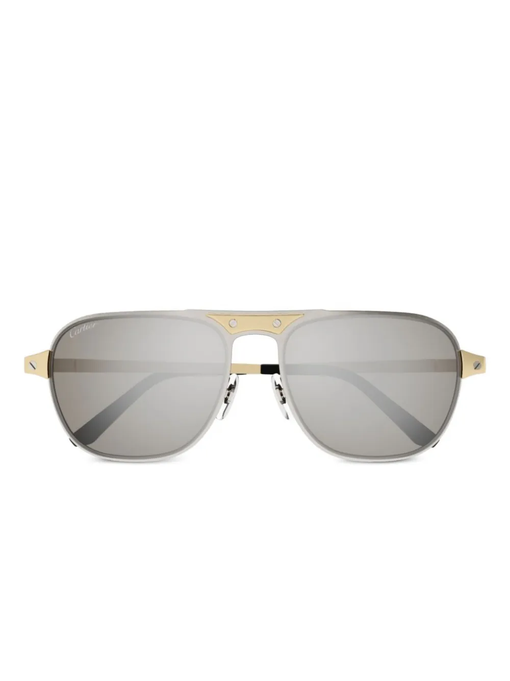 Cartier Eyewear Zonnebril met vierkant montuur Goud