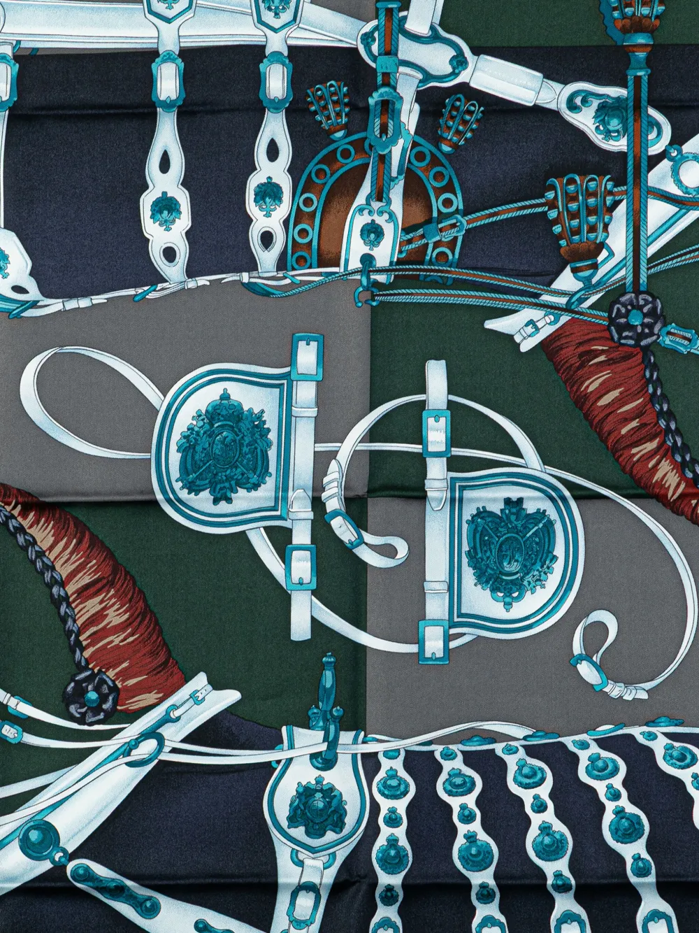 Hermès Pre-Owned mascada 20th Century Harnais De Cour Silk Scarf | Image 2