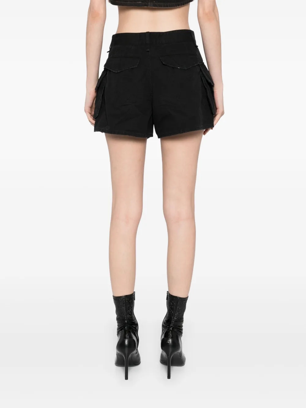 Shop Jnby Mini Cargo Shorts In Black