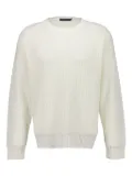Frescobol Carioca Jardim linen crew-neck sweater - White