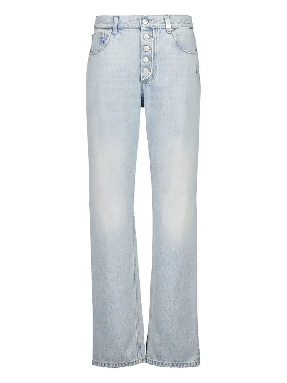 Alexander McQueen skull-plaque jeans Blauw