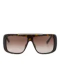 Alexander McQueen Eyewear oversize-frame sunglasses - Brown