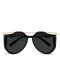 Saint Laurent Eyewear sculpted sunglasses - Black