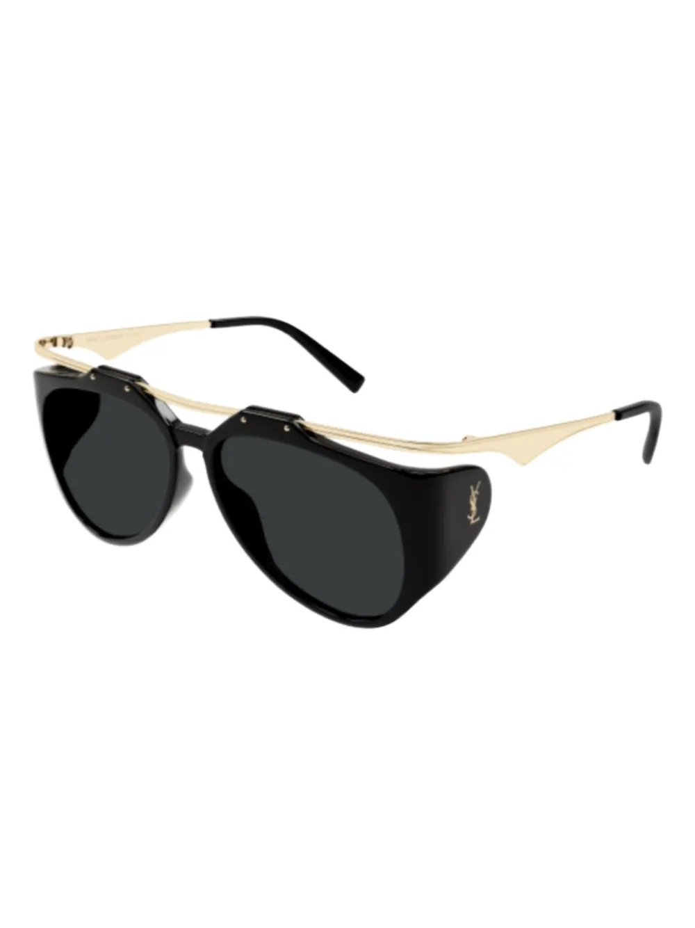 Saint Laurent Eyewear Zonnebril met bewerkt montuur - Zwart