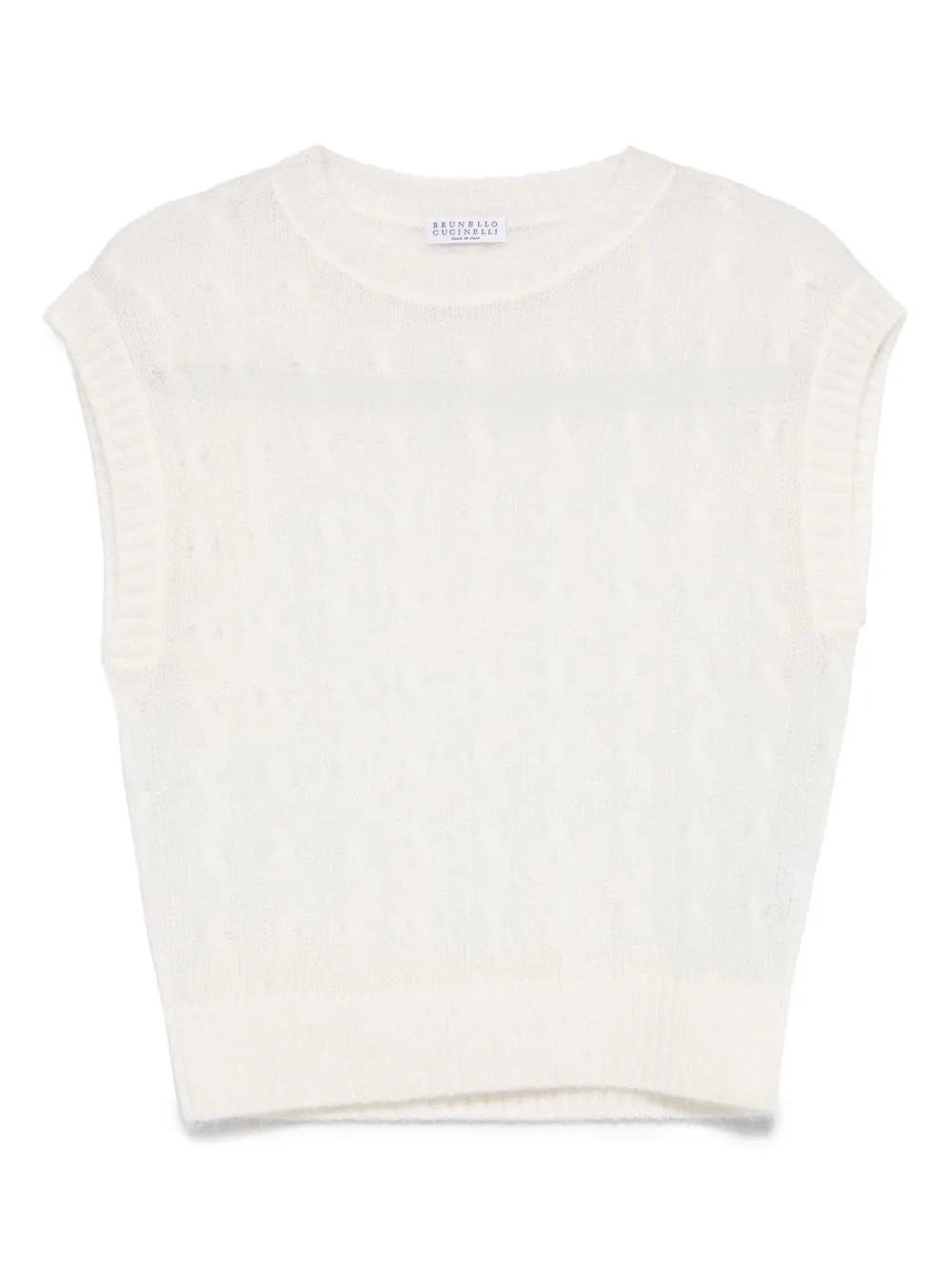Brunello Cucinelli cable-knit vest | White | Image 1